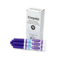 Crayola - Marqueurs lavables couleurs violet - Paquet de 12-Ajoutez des couleurs vives et vibrantes à vos dessins, projets scolaires et autres projets créatifs