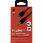 Staples - Câble d’imprimante USB-A/B - 15 pi-Universel - Compatible avec toutes les marques d'appareils dotés de ports USB