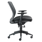 Nightingale - VXO Chaise de travail à dossier moyen - Noir-Hauteur des bras réglable avec coussinets de bras confortables en polyuréthane