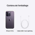 Apple - iPhone 14 Pro 6.1 po ecran Liquid Retina XDR, 1 To, Violet sombre, Bell et Virgin Plus-iOS 16 et toutes ses options de personnalisation, de communication et de partage