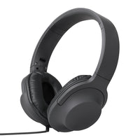 Basic Tech Écouteurs pliable sur l'oreille avec fil - Charbon-Universel