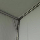 Outsunny - Abri portable 7' x 12', abri extérieur avec porte enroulable, gris-Cadre en acier galvanisé résistant à l'eau et au gauchissement 