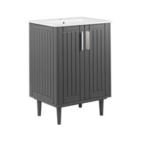 Modway - Augusta 24" Vanette de salle de bain - Gris blanc-Vanité de salle de bain moderne