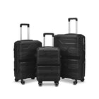 TRAVLR - Valise grande rigide légère de 28 po - Noir-Intérieur doublé avec panneau de séparation, poches pratiques et sangles de serrage pour garder vos articles organisés et en place