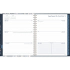Mead - Agenda hebdomadaire/mensuel Caprice floral 2026 - 11 po H x 8 1/2 po l - bleu - bilingue-Une semaine sur deux pages comprenant un espace de planification pour chaque jour afin de noter des rappels, ainsi qu'un calendrier de référence du mois actuel et futur