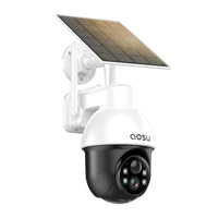 Aosu - Caméra de batterie extérieure sans fil 4MP avec panneau solaire, alarme lumineuse et sonore et audio bidirectionnel - Blanc-Haute résolution et large couverture : capture une vidéo claire de résolution 2304 x 1296 à 15 FPS avec un champ de vision de 100 degrés et une portée IR jusqu'à 8 m, offrant une large surveillance
