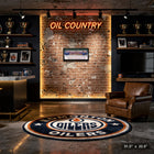 Edmonton Oilers 12x29 sur toile 2023 Heritage Classic-H - Toile encadree - 31" x 22"-Dimensions finales: 31.5x22.5