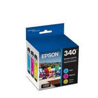 Epson - Pack combiné de cartouches d'encre couleur 340 Claria Photo HD - Capacité standard - Cyan/Magenta/Jaune-Le système d’impression Epson est particulièrement conçu pour être utilisé avec les encres d’origine Epson. L’utilisation d’encres non authentiques peut entraîner des dommages qui ne sont pas couverts par la garantie limitée de l’imprimante. 