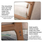 Ebello - Hertford Fauteuil d’appoint 26 po bois massif milieu de siècle avec coussin extra, beige-8
