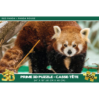 Prime 3D - Panda roux - 500 pièces-Casse-tête 3D lenticulaire de 500 morceaux