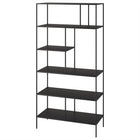 Hudson&Canal - Bibliothèque Winslow 72"H - Bronze noirci-Le dessus a une capacité de poids de 40 lb, les étagères du milieu peuvent supporter 40 lb chacune, l'étagère inférieure peut supporter 50 lb