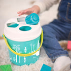 Miniland - Sentir pour apprendre : Seau de tri de formes - Turquoise - Ensemble de 18-Toutes les pièces sont fabriquées à partir de matériaux recyclés et recyclables, ce qui réduit leur impact environnemental