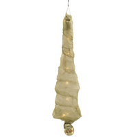 HOMCOM - Momie suspendue grandeur nature 6 pi avec activation sonore par contact - jaune-vert-La décoration de momie suspendue présente un linceul en cocon jaune-vert déchiré avec un visage de crâne exposé 