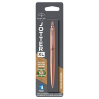 Parker − Stylo à bille Jotter XL − or rosé mat monochrome − pointe moyenne − encre bleue − emballage-coque-Le stylo icônique Jotter dans un corps plus gros, parfait pour ceux qui apprécient le confort d’un plus gros stylo