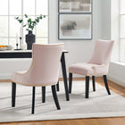 Modway - Marquis Performance Velvet Chaises de salle à manger Ensemble de 2 - Rose-Rembourrage en mousse dense pour le confort