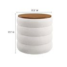Modway - Mezzo Manche Tissu Boucle Ottoman de stockage - Nuage-Tissu boucle Tissu Rembourrage
