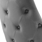 Modway - Adorn Touffe Performance Velvet Fauteuil d’appoint de salle à manger - Gris-8