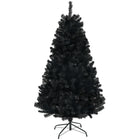HOMCOM - Sapin de Noël artificiel de 6 pieds avec ouverture automatique - noir-6pi / 1,8 m de haut dans une forme large, offrant un aspect sain et naturel 