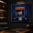 Frameworth - Cadre photoglass de OG Anunoby des New York Knicks tip-in du match 4 des champions 2026 - 22 po l x 18 po H - bleu-7