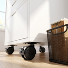 HOMCOM - Classeur vertical à 6 tiroirs avec roulettes verrouillables - blanc-Comprend une sangle anti-basculement pour fixer solidement l’armoire de rangement de bureau au mur 