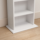 HOMCOM - Armoire de rangement multimédia DVD mince à 9 niveaux avec étagères réglables - blanc-Montage simple avec pièces numérotées et instructions claires 