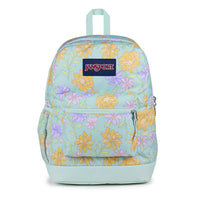 JanSport - Sac À Dos Cross Town Plus - Motif Floral Délavé, Menthe Fraîche-Un grand compartiment principal