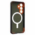 UAG - Civilian Pro Rugged coque compatible Magsafe pour Samsung Galaxy S25 - Olive Drab/Orange-Compatible avec la plupart des chargeurs magnétiques tiers, y compris MagSafe