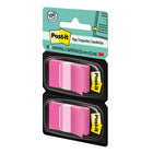 Post-it - Drapeaux 1 po x 1,7 po - Rose - 50 Drapeaux/Distributeur - 2 Distributeurs/Paquet-50 languettes par paquet-distributeur  