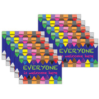 Ashley Productions - Smart Poly Tapis de souris pour ordinateur - 8" x 10" - Tout le monde est le bienvenu ici - Crayons - Paquet de 10-Commencez votre journée du bon pied avec ces accessoires élégants et fonctionnels qui arborent des citations inspirantes et des expressions positives.
