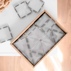 Connetix - Transparent Pack de Démarrage, Contenant 34 Pièces-Inspirez la créativité et créez des designs allant des châteaux de la Reine des neiges aux igloos glacés, des fenêtres fonctionnelles aux serres de cristal, aux flocons de neige et bien plus encore
