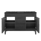 Modway - Render 48" Meuble de salle de bain à double lavabo - Noir charbon-9