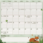 DateWorks - Calendrier Mural Magnétique Familial 16 Mois 2025 Animaux - 12 po x 12 po - Bilingue-Plus de 300 autocollants, dont des autocollants amusants pour enfants et des autocollants de rappel fonctionnels.