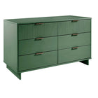 Manhattan Comfort - Granville commode moderne double large de 55,04 po - vert sauge-Assemblage à domicile requis Tout le matériel inclus
