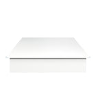 Nexera - Lit plateforme double Valere , Blanc-Style Épuré et Moderne : Rehaussez votre chambre avec les lignes épurées de notre lit plateforme, conçu pour compléter tout décor sans effort