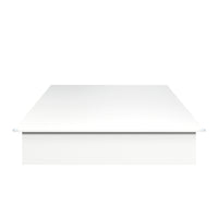 Nexera - Lit plateforme double Valere , Blanc-Style Épuré et Moderne : Rehaussez votre chambre avec les lignes épurées de notre lit plateforme, conçu pour compléter tout décor sans effort