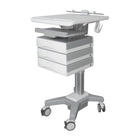 Amer Mounts - Chariot médical sur pied léger avec support de barre pour ordinateur portable-Dimensions de la surface supérieure 516 x 406 mm (20,31 pouces x 16 pouces)