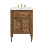 Modway - Elysian 24" Vanette de salle de bain - Brun blanc-Assemblée requise