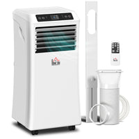 HOMCOM - Climatiseur portable avec 4 modes pour une couverture de 215 à 344 pi² - blanc-Trois fonctions : refroidit, déshumidifie, ventile. Mode veille 