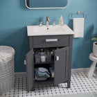 Modway - Laguna 24" Vanette de salle de bain - Gris blanc-MDF peint