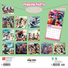 BrownTrout - 2026 Penguin Party Calendrier mural Suspendu Mensuel - 30,5 cm l x 61 cm H - Anglais-Conception Durable - Le papier lisse de haute qualité résiste au froissage et ay débordement de l'encre, et la reliure enveloppante épaisse et enduite, fermement fixée par un grand sceau, assure la longévité tout au long de l'année