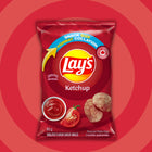 Lay's - Ketchup Croustilles assaisonnees - Paquet de 32-Faites de pommes de terre canadiennes