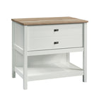 Sauder 427307 La Collection Cottage Road Classeur latéral - Fintion Soft White-Tiroir sur glissières à extension complète accueillant des fichiers suspendus de format Lettre, Légal ou européen.
