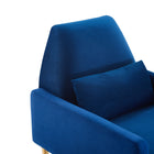Modway - Liliana Performance Velvet Fauteuil - Marine-Capacité de poids de la chaise : 331 lb