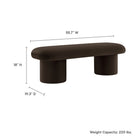Modway - Orla Performance Velvet Banc - Marron chocolat-Siège en mousse dense