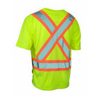 Forcefield - T-shirt de sécurité à manches courtes, jaune, très grand-Col rond, manches courtes avec poche poitrine. Taille : Moyen