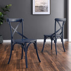 Modway - Gear Fauteuil d’appoint de salle à manger - Bleu Minuit-Capsules de pied non marquées