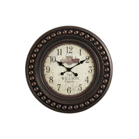 Monarch Specialties - Horloge - 20 po Rond - Horloge Murale - Brun Antique - Transitionnel-L'horloge murale ronde de 20 pouces en marron antique ajoute une touche de style à toute décoration intérieure
