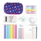 Zipit - Boîte à crayons Colorz avec poche intérieure - Motif flottant bleu marine-6