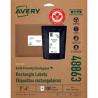 AveryMD – Étiquettes blanches écologiques d’expédition pour imprimante laser/jet d’encre, 2 x 4 po, 100/paquet-Les étiquettes postales offrent un étiquetage écologique