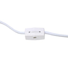 Simple Designs - Petite lampe de table nervurée - Chrome avec abat-jour blanc-9